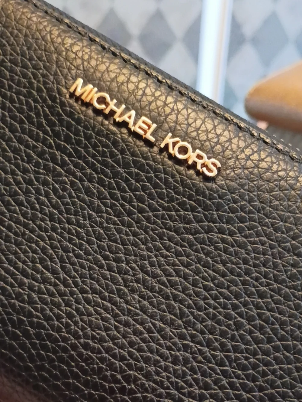 Michael Kors Black Leather large Wristlet Wallet organizer